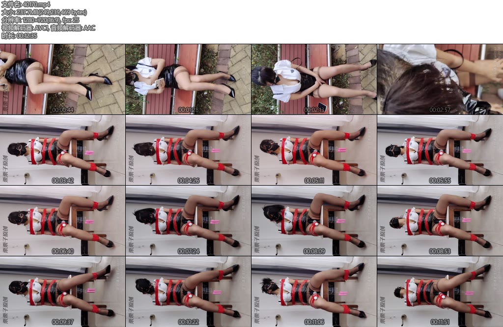 [栗栗子原创] 女秘书狩猎计划（2）户外跟踪公园自嗨捆绑连续十分钟强高放置调教开档棕丝高跟鞋OL女秘书-丝依依