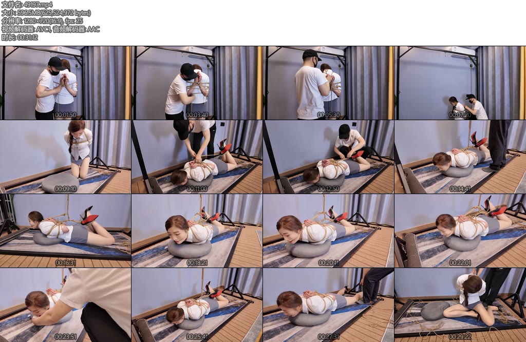 [李大侠] 佳佳后手观音紧缚放置-丝依依