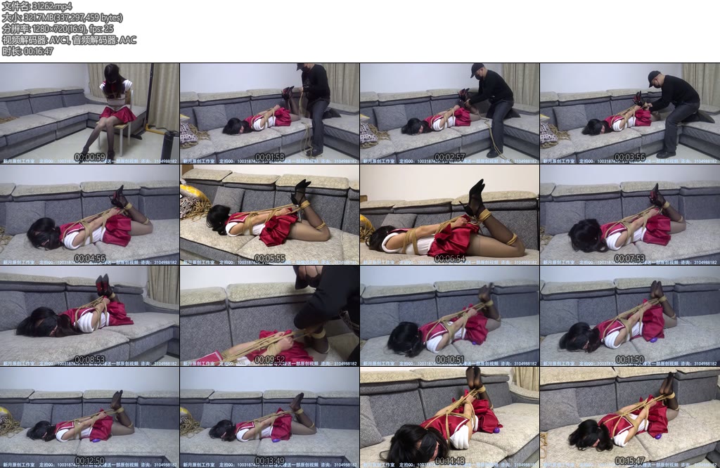 [新月原创] 雨晴COS火野丽的TD黑丝挣扎的美少女战士非常给力啊-丝依依