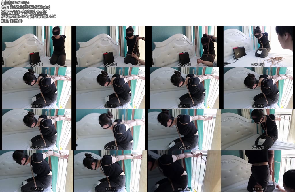 [长颜草] 大胸美女超紧直臂口球放置-丝依依