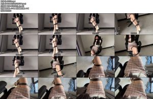 [凉叶子] 日常叶子皮带捆绑x强制二郎腿轮滑椅上的td挣扎含第一人称视角-丝依依