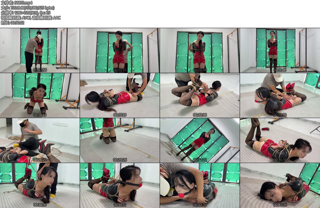 [冰悦原创] 皮衣高跟丝袜超紧股绳极限驷马带5.5大口球痛苦挣扎放置-丝依依