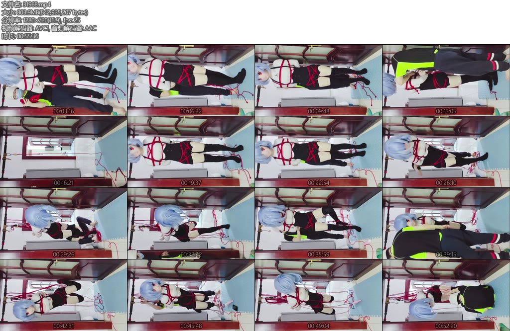 [亚洲绳艺] 天天的吊缚强高捆工泳泳-丝依依