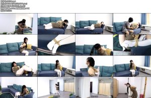 [得意客] 挣扎的白丝丽人（上）跆拳道美女被拘束捆绑奋力挣扎结果中计被缚真实疯狂挣扎-丝依依