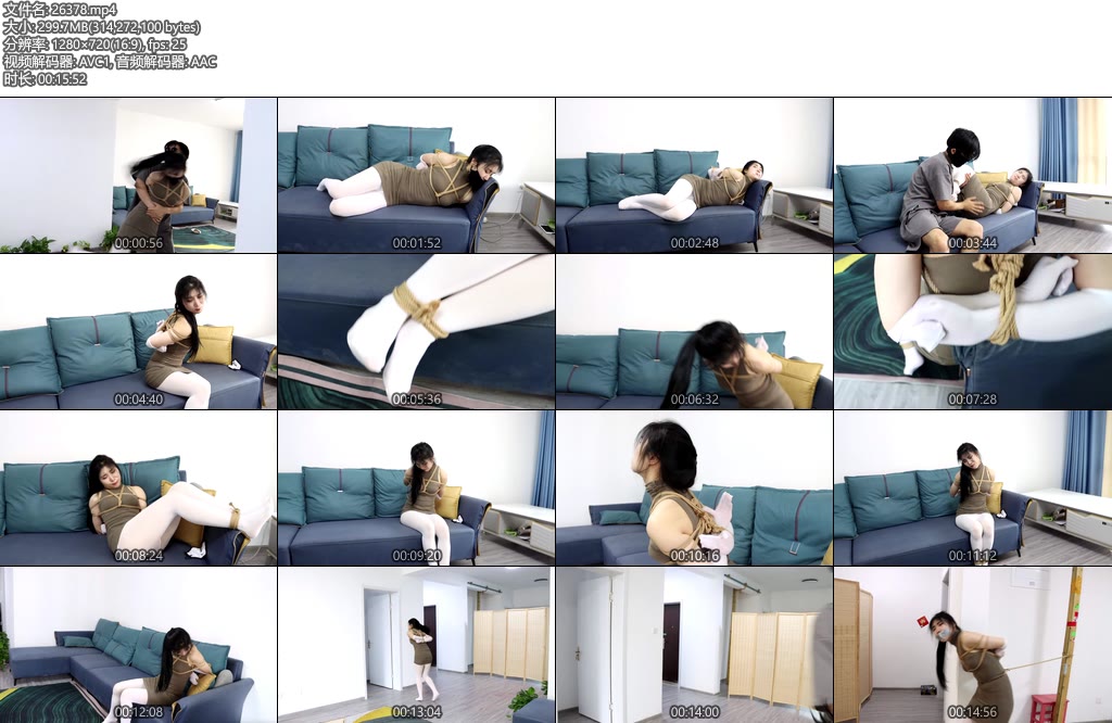 [得意客] 挣扎的白丝丽人（上）跆拳道美女被拘束捆绑奋力挣扎结果中计被缚真实疯狂挣扎-丝依依