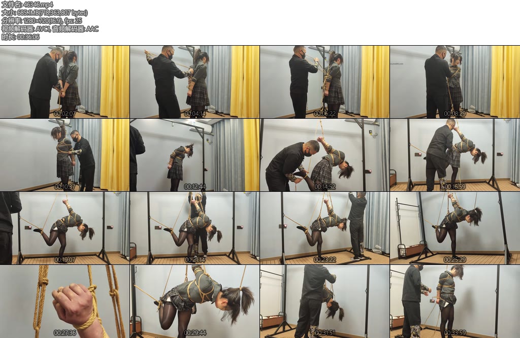 [李大侠] 秘书小文直臂吊缚-丝依依