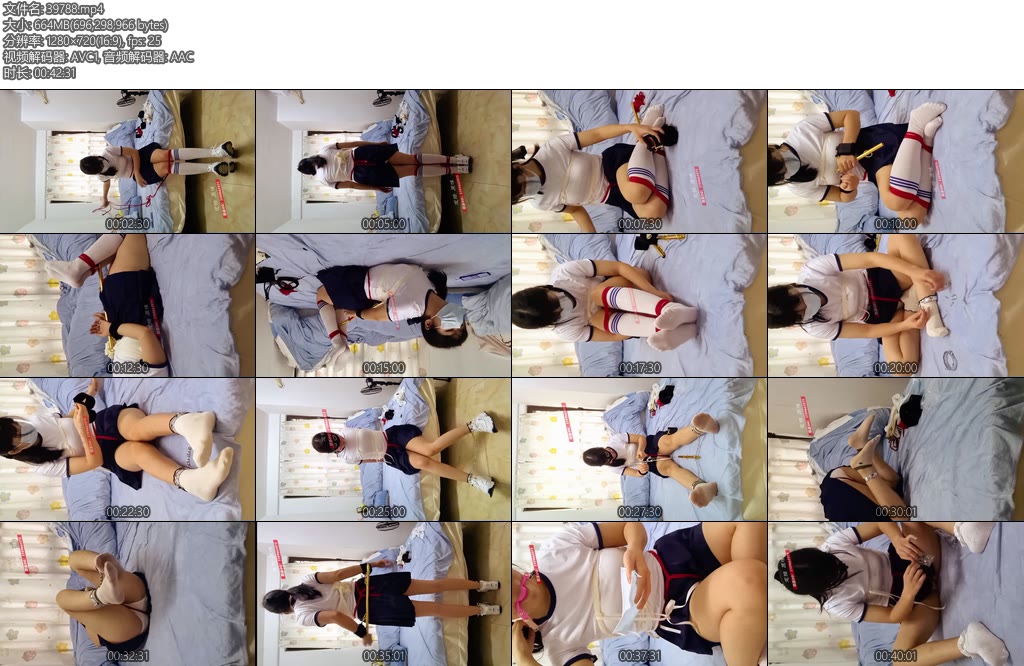 [新月原创] 玉箫家庭作业（16）体操服白袜运动鞋腿缚股绳爬行驷马镣铐口球流口水-丝依依