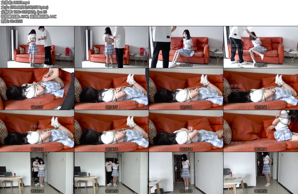 [子衿原创] 新模试镜可爱的灿灿第一次体验驷马一个人放置在家-丝依依