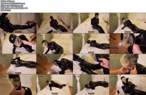 [贝贝熊] 小熊乳胶衣搭配呼吸头套拘束呼控调教-丝依依