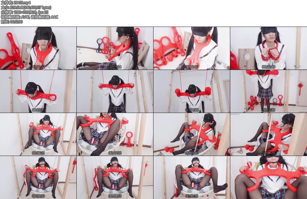 [亚洲绳艺] 连体枷以及各种枷共6种道具展示-丝依依