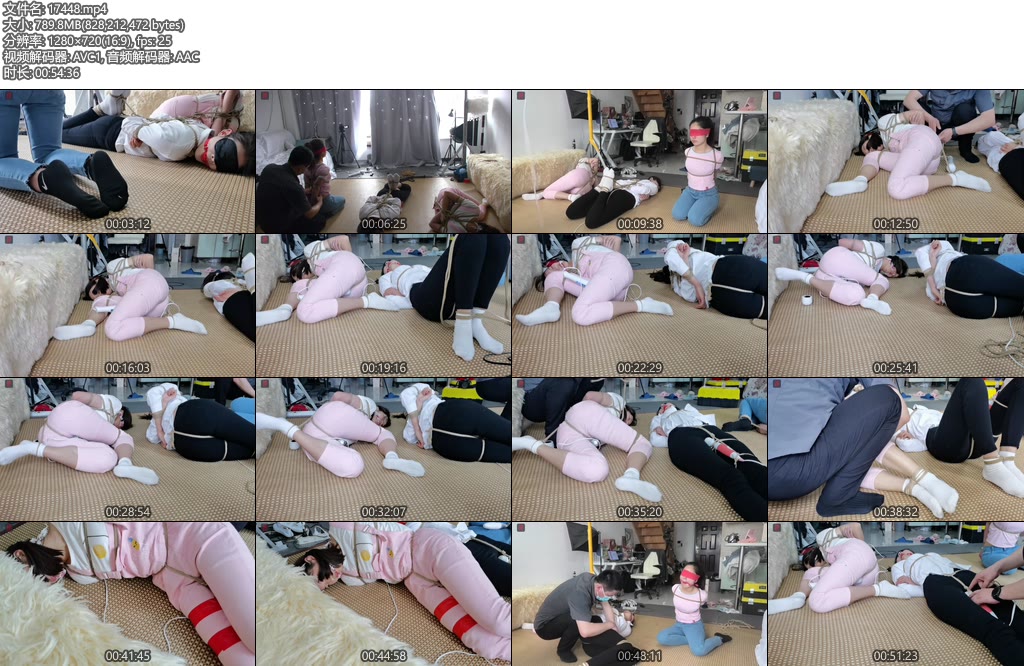 [绳之韵] 五一假期的多人游戏（第三集）瑾瑜、阿娇、小凡驷马、蛇缚、单腿团缚-丝依依