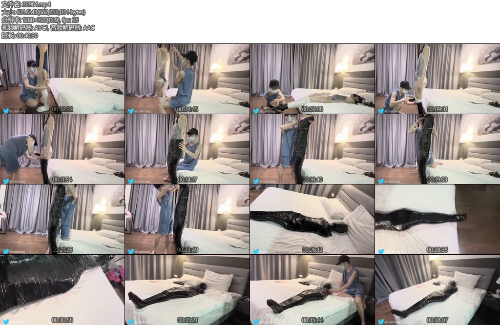 [恋鱼日记] 小鱼的木乃伊体验全包感官封闭头套放置-丝依依