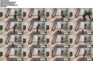 [亚洲绳艺] 电击钢勾驷马爬行加尖刺垫脚拿钥匙自缚-丝依依