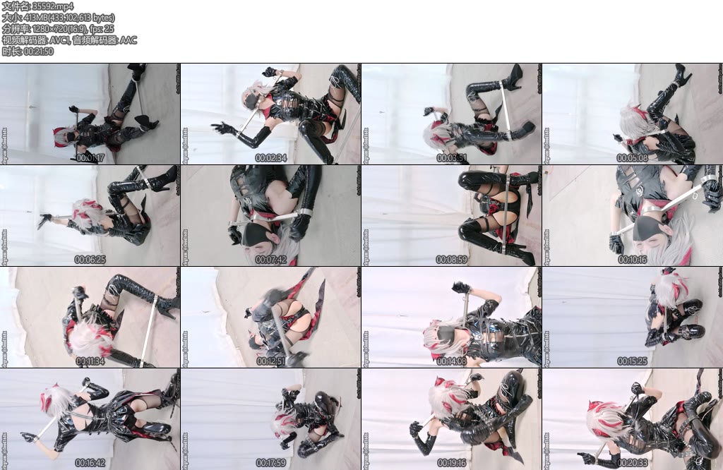 [惩戒学园] 明日方舟女怪盗W的逃脱挑战小姐姐化身最帅女怪盗W落入陷阱-丝依依