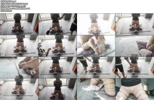 [亚洲绳艺] 犯错被吊在阳台打屁股下手挺狠的-丝依依