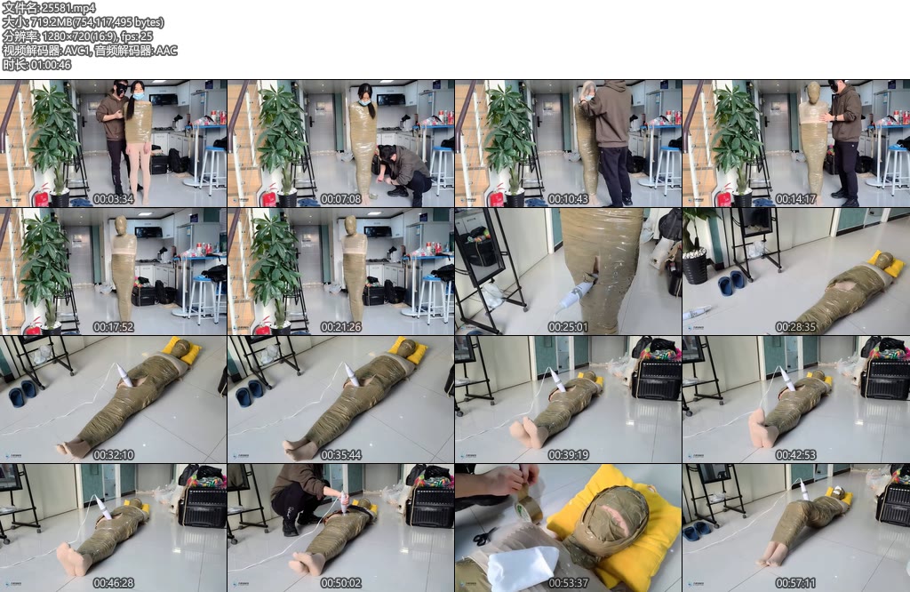 [JS原创] 小安 丝袜胶带木乃伊捆绑套头袜子封堵鞭打-丝依依