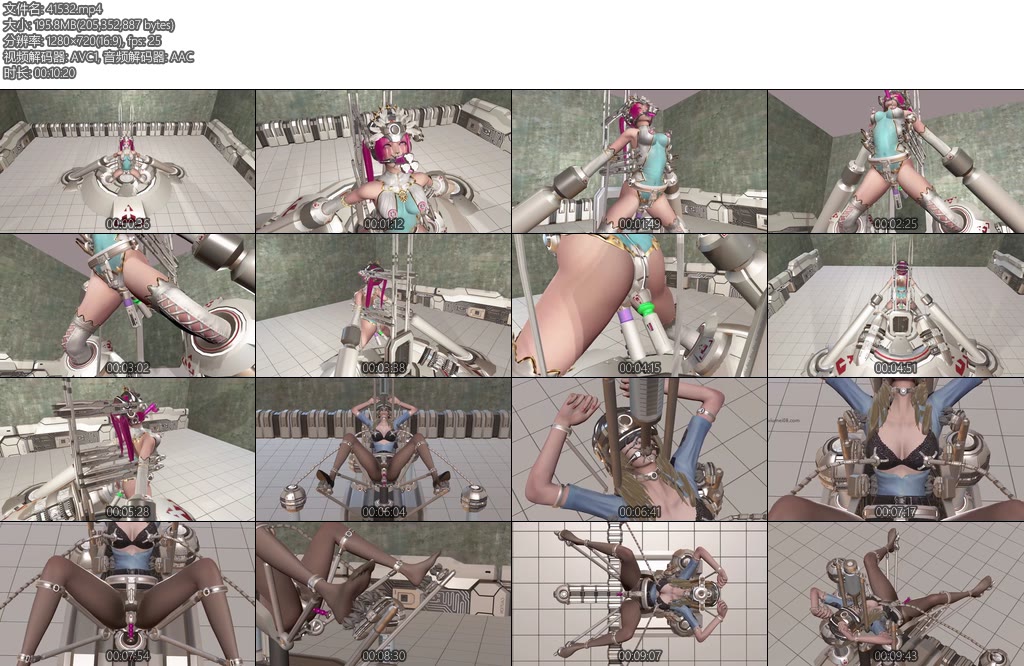 [动画片] 拘束粉毛双马尾魔法少女黑丝制服白领PJX_X强制站立大字-丝依依