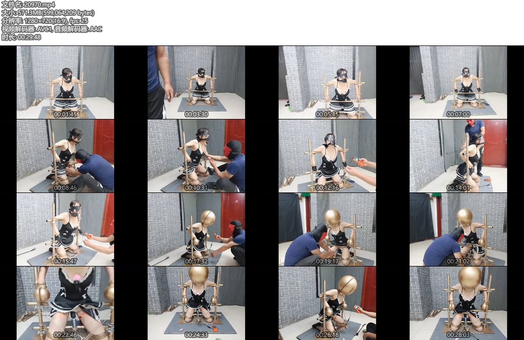 [飞天原创] 新模艺涵初次体验拘束架深喉禁锢，多功能TD,电击片和高频率棒被折磨的失禁-丝依依