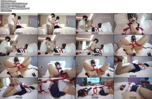 [鹿角与猫爪] 桃缚开口器+夹子、内置嗡嗡嗡 胶带+丝袜封嘴、充气g塞+筋膜枪、g勾+驷马-丝依依