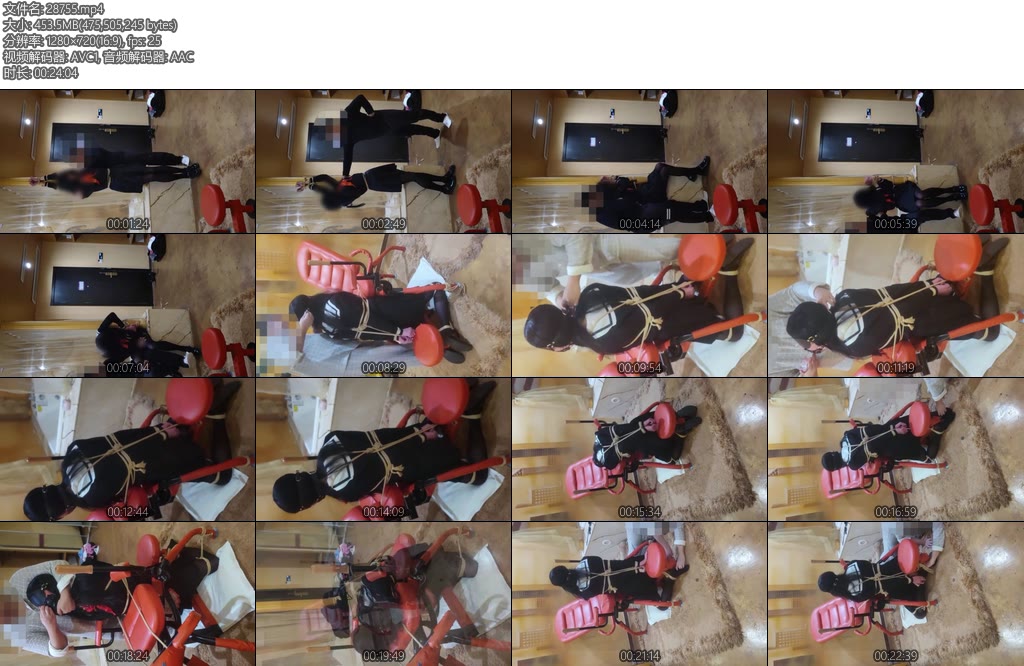 [Cosplay] 地狱少女阎魔爱伪娘柱缚跪缚固定抚摸挠痒深喉-丝依依