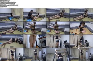 [新月原创] 佳怡不得不说佳怡的声音真的好诱人黑色背心超短皮裙肉丝12厘米红底恨天高 木乃伊全包后日式捆绑双手掉在架子上坐缚-丝依依