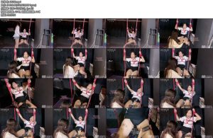 [MuMuzi] 口水哗啦啦的流X_X的表情真丰富强G口枷红绳束缚筋膜枪高频振动白色小女jin制服桃子小母狗文字羞辱-丝依依