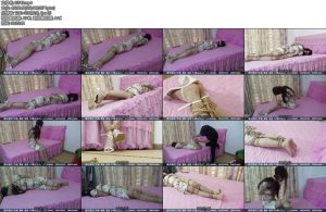 [新月原创] 佳怡工作室水灵定拍旗袍肉丝高跟鞋魔法绳子紧缚戴着口球又说不出话只能拼命挣扎-丝依依