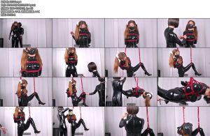 [FSS原创] Dove小姐姐的驷马与片足吊缚四层头套BP挑战-丝依依