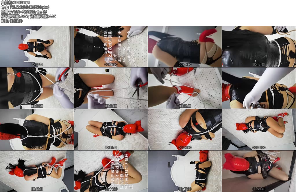 [冬楚楚原创] 360°无死角束缚记录笔记（第六期）众筹大制作肛勾勾蜜穴双脚活动束缚根本不敢用力挣扎-丝依依