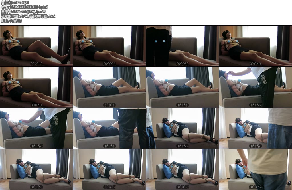 [玩绳男孩] 实习医生妹子沙发捆绑堵嘴被非礼两段视频加一个大三妹子视频-丝依依