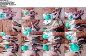 [亚洲绳艺] セズ奈kigurumi原創kigurumi在陽台發騷的詩乃-丝依依