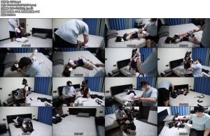 [HUI原创] 直臂驷马放置人形犬调教筋膜枪暴力强高疼哭了咬着口球哇哇直叫捆绑穿戴全过程-丝依依