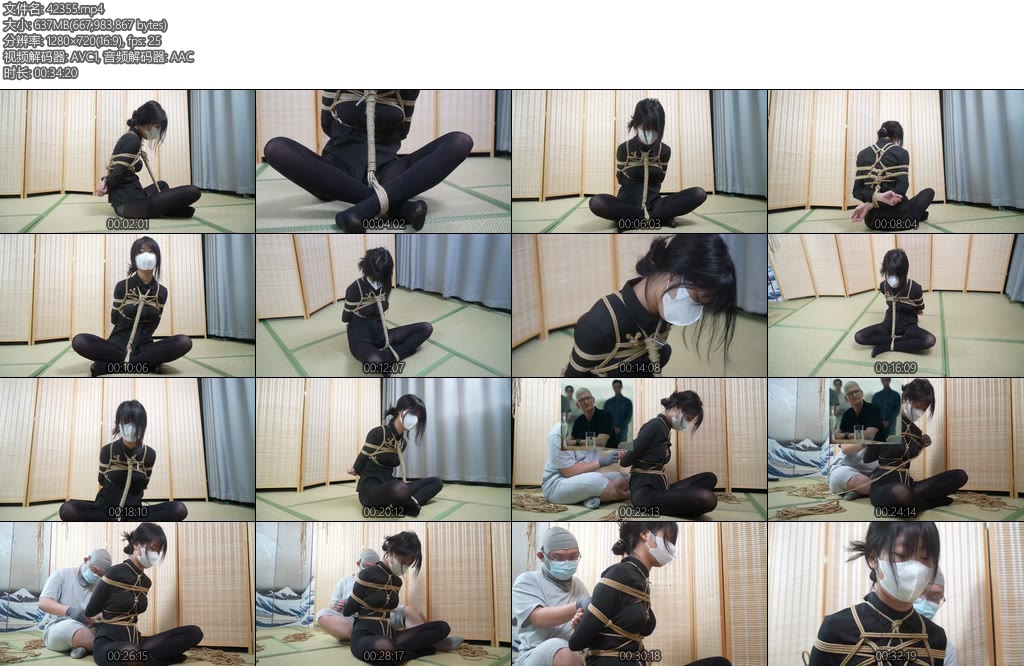 [象人原创] 渎竺朝朝TWDZ朝朝日式海老缚捆绑挣扎有部分制作过程真的很可爱-丝依依