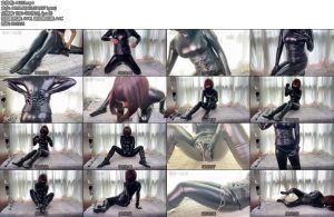 [栗栗子] 皮衣小M自缚系列03自缚强高紧身皮衣快乐蛋纳入高筒靴反复强高-丝依依