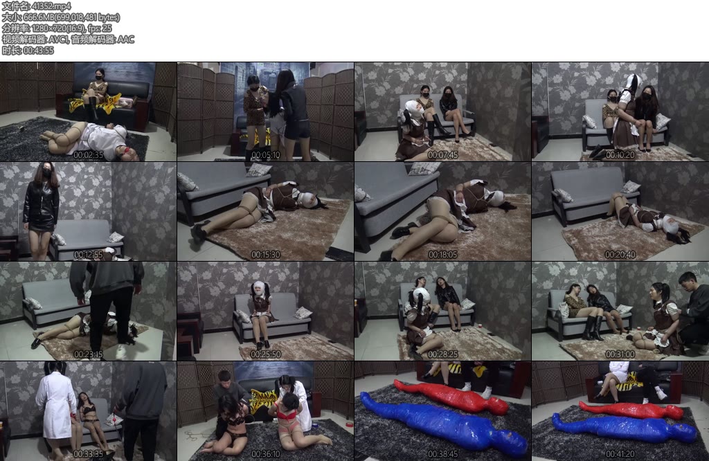 [胜景影视] 新片四集连续剧古玩家秘密第四集男女主人她们把两女贼迷昏后捆绑带回自己家中包裹成木乃伊放置-丝依依