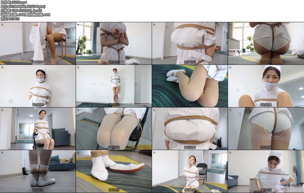 [得意客] 一含的捆绑自救讲座（7）护士的脱困示范-丝依依