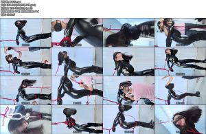 [惩戒学园] 惩戒特工1小姐姐化身女特工严密拘束下获取钥匙逃脱挑战全包皮衣女特工女搜查柱缚-丝依依