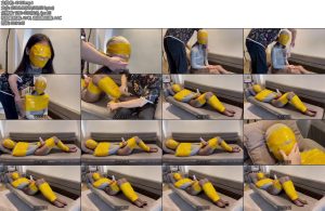 [默示录] 缚艺录小萌胶带封嘴后肉丝套头再缠胶带后慢慢去爽吧-丝依依