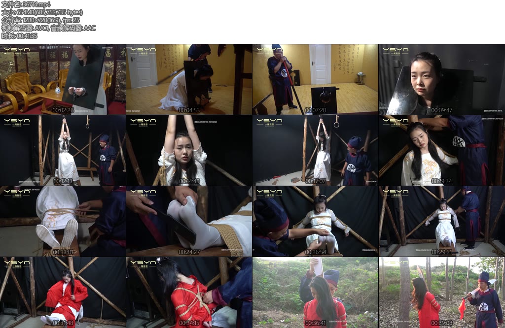 [一绳有你] 梓茉奇冤漂亮民妇梓茉被昏官看上戴木枷关大牢死不顺从打板子上三角木马鞭打老虎凳打挠脚心小树林斩首-丝依依