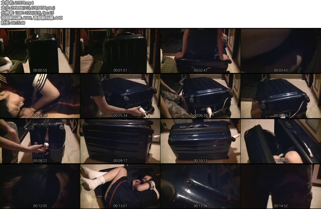 [亚洲绳艺] 旅行箱中的妹子-丝依依