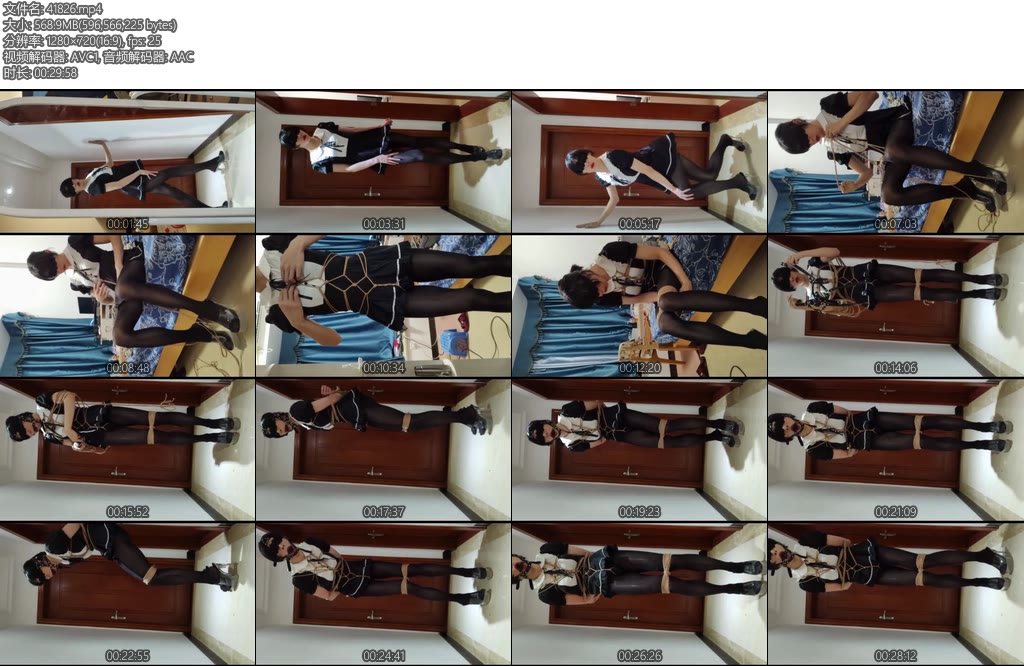 [CD伪娘] 睡裙黑丝后手自缚-丝依依