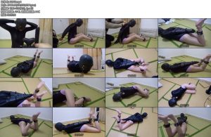 [新月原创] 头套严丝合缝泳衣陪亮肉丝单手套驷马拘束的无助挣扎太性感了-丝依依