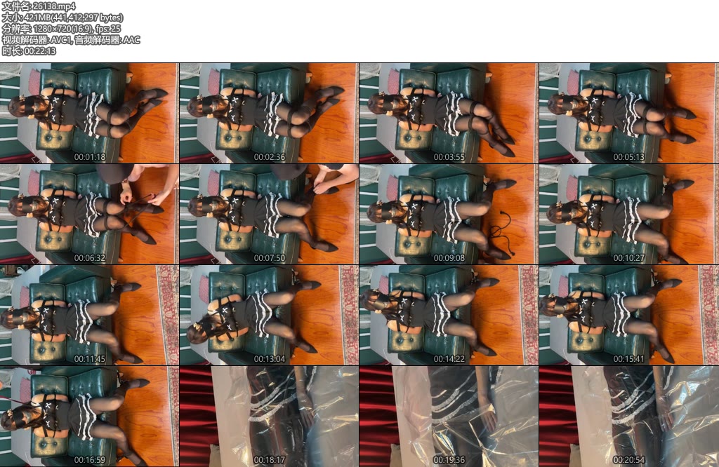 [黑魔法师] 奴隶汐再次遭受绳缚堵嘴折磨被真空袋紧紧束缚接受黑魔法师的进一步调教-丝依依