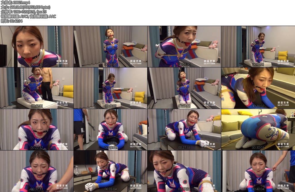 [蔚蓝艺束] 元元裤袜勒嘴，口球口水收集-丝依依