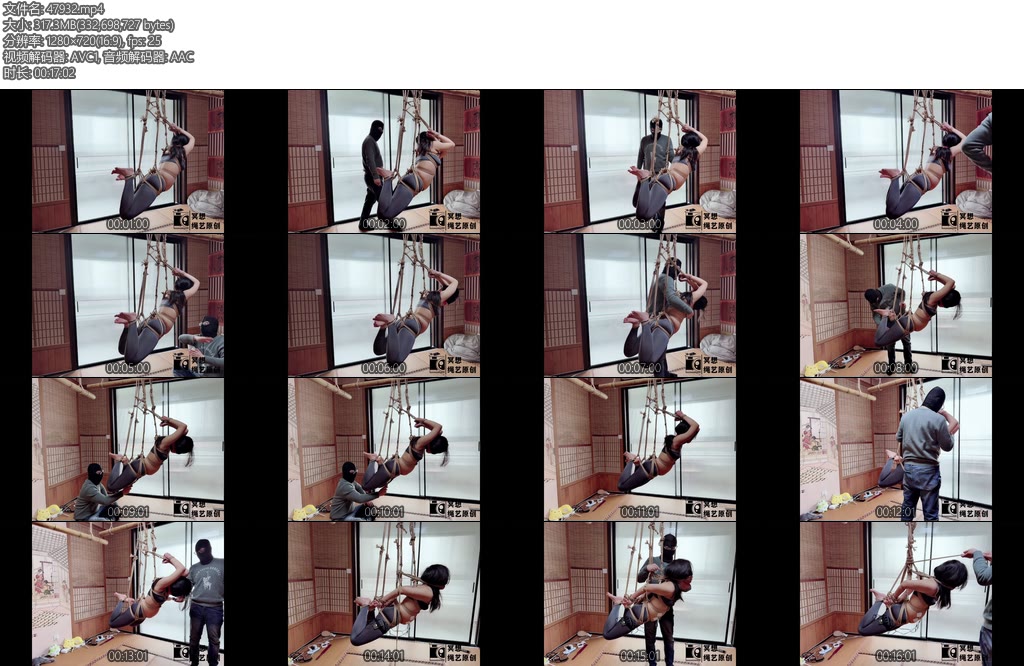 [冥想原创] 女大学生的吊缚体验AV棒郊狼折磨皮拍X_X空中转圈无力挣扎-丝依依