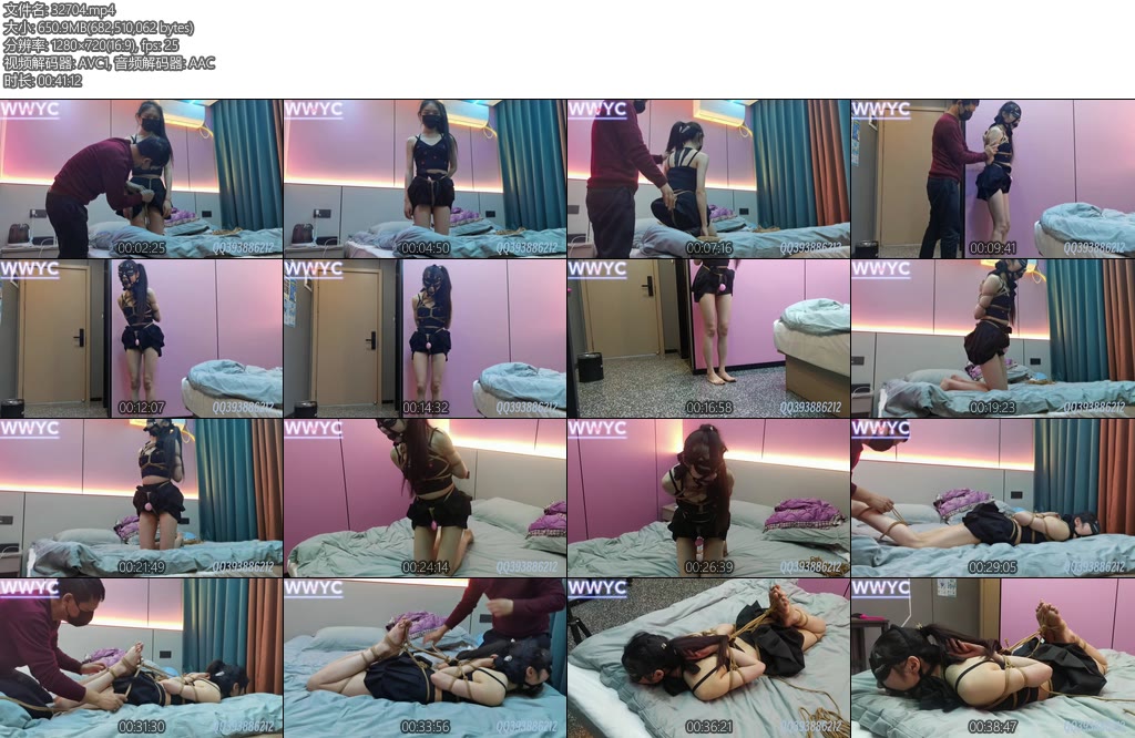 [雯雯原创] 自制超级口塞td 雯雯绳艺，在主人的命令之下，小m自己塞了td-丝依依