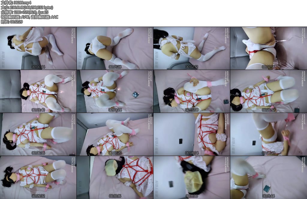 [栗栗子原创] 小女仆日常调教（3）多次强高失禁真空乳贴强制十余分钟不间歇高高限制呼吸游戏超大莱莱白丝女仆快乐棒快乐蛋放置-丝依依