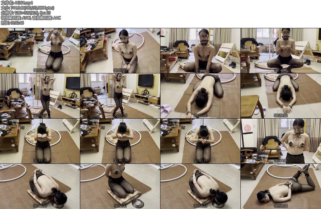 [缚予原创] 你的女神我的狗之超漂亮m阿然狗姿训练调教2乳贴黑丝自缚K9训练踢裆踩踏狗狗喝水阿然把自己锁起来进行狗姿训练-丝依依