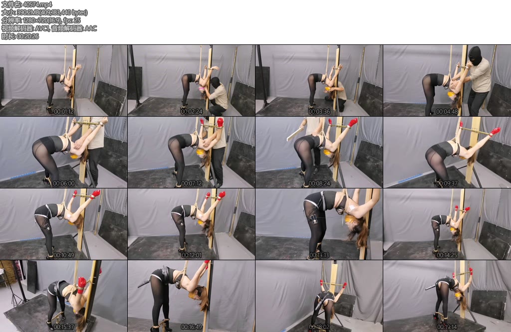 [飞天原创] 把悦儿奴反手禁锢在刑架上真空黑丝高跟木板SP郊狼电击钢夹夹LUY部固定大棒子高频率振动-丝依依