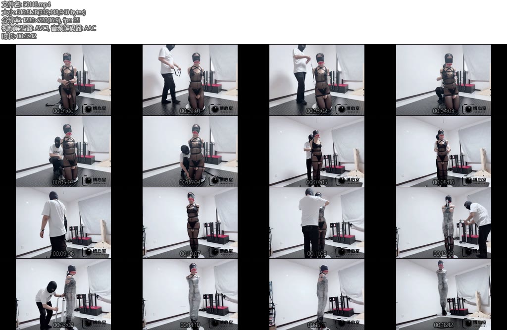 [缚心室] house of gord复刻计划新玩具抢先看自制旋转圆台固定单手套束缚带缠绕膜三层固定完全无法动弹在无助和绝望中旋转升天-丝依依